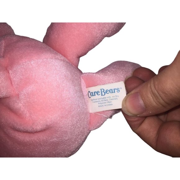 Vintage Care Bears Cheer Bear Wearing Easter Bunny Ears - Plush Vintage Toy - Picture 3 of 6